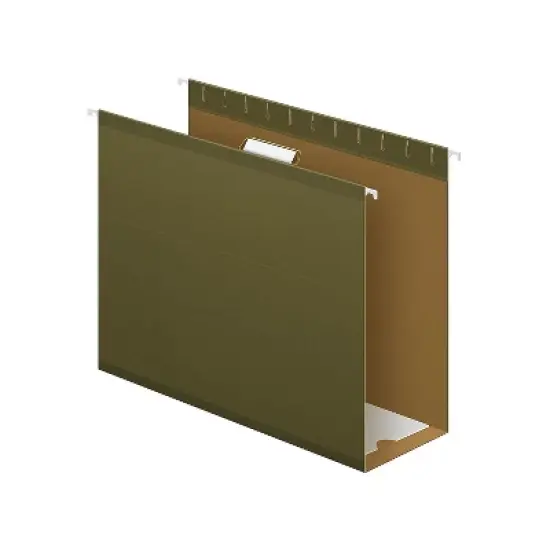 Pendaflex Reinforced 4" Extra Capacity Hanging Folders Letter Standard Green 25/Box 4152X4 image {2}