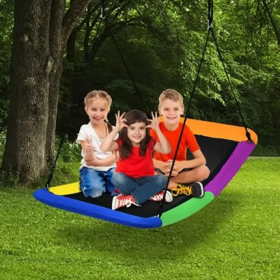 Costway 700lb Giant 60'' Platform Tree Swing for Kids and Adults image {2}