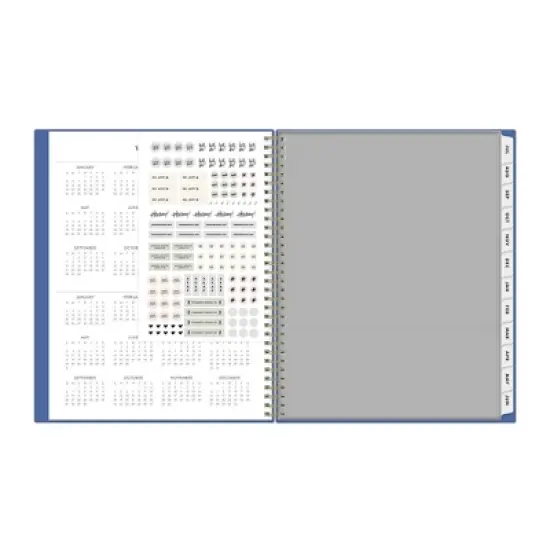 Blue Sky The Everygirl 8.5"x11" 2025-2026 Weekly/Monthly Wirebound Planner Solid Busy Blue image {6}