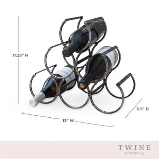 Twine Country Home Metal Wine Rack, Set of 1, 11.25" x 13" x 6.5" image {2}