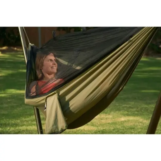 Camping Hammock with Mosquito Netting Olive - Smart Living image {2}
