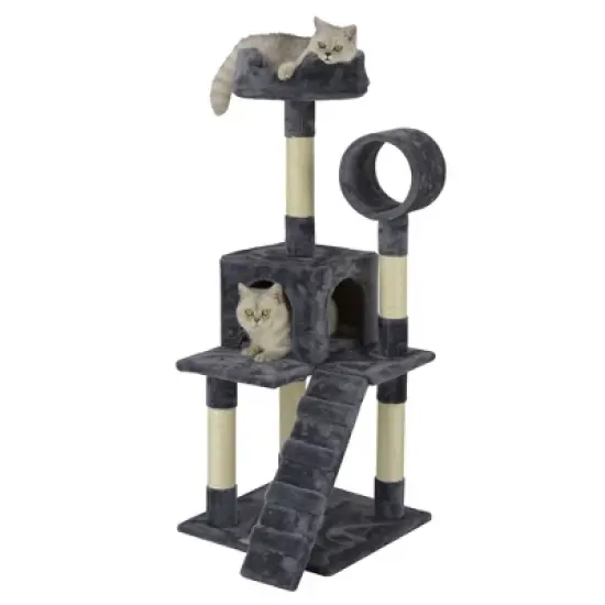 Go Pet Club 50" Cat Tree Condo with Sisal Covered Posts F75 image {5}