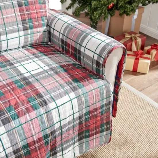 Spencer Plaid Furniture Cover 103x76 - Levtex Home image {3}