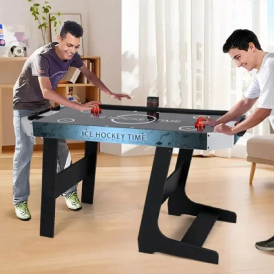 Costway Foldable Air Hockey Table for Kids & Adults with Digital LED Scoreboard image {3}