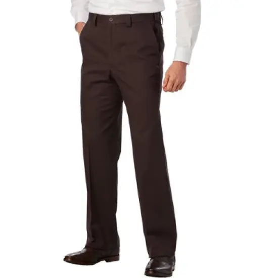 KingSize Men's Big & Tall Relaxed Fit Wrinkle-Free Expandable Waist Plain Front Pants image {9}