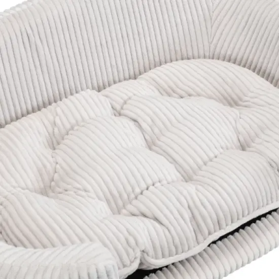 Lyngins Mid-Century Modern Dog Sofa Bed with Birch Legs and Plush Cushion, Elevated Dog Bed Frame for Small Dog (11&ndash;25 lbs), Pet Couch Bed image {3}