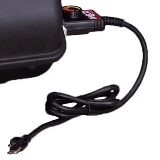 MECO Americana 1500W Portable Utility Tabletop Outdoor Electric Pedestal Grill with Thermostatic Control for Picnics, Camping, and Tailgating, Black image {4}