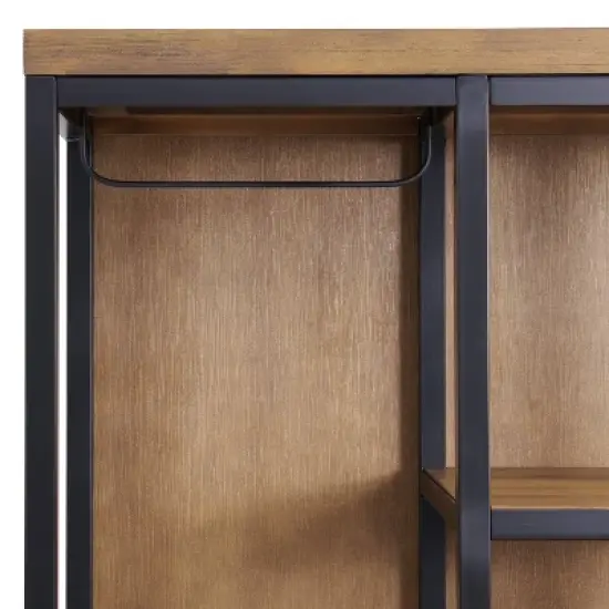 60" Lloyd Hall Tree with Bench Natural - Alaterre Furniture image {6}