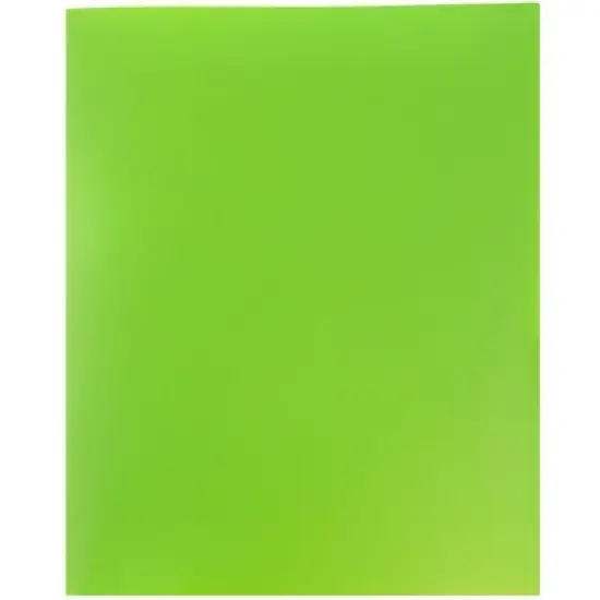JAM 6pk POP 2 Pocket School Presentation Plastic Folders Lime Green image {4}