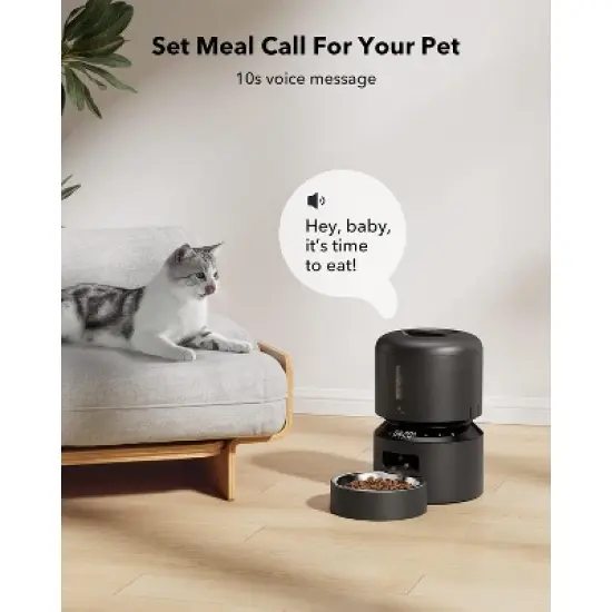 PETLIBRO Automatic Cat Feeder, Pet Dry Food Dispenser Triple Preservation & Stainless Steel Bowl, Small/Medium Pets - 3L image {3}