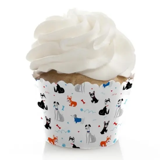 Big Dot of Happiness Pawty Like a Puppy - Dog Baby Shower or Birthday Party Decorations - Party Cupcake Wrappers - Set of 12 image {5}