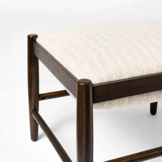 Wood Frame Pillow Top Ottoman Cream - Threshold&trade; with Studio McGee image {3}