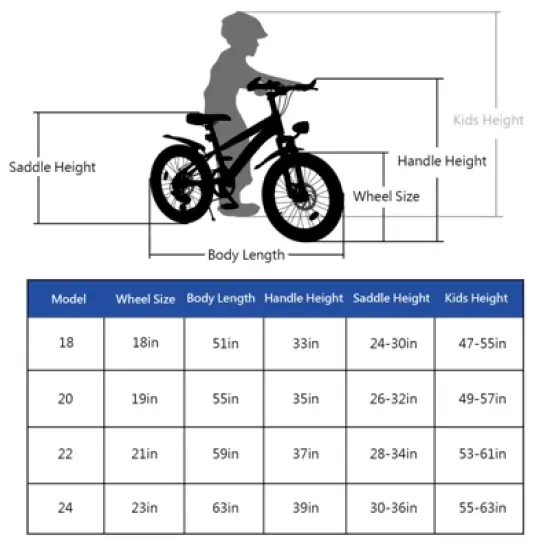 DSVIMOY 24 Inch Kids Mountain Bike for Boys & Girls Ages 7-12, 7-Speed Gears, Silver, 62.4"*25"*39" image {2}