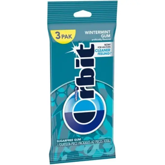 Orbit Sugar-Free Wintermint Chewing Gum - 14ct/3pk image {8}