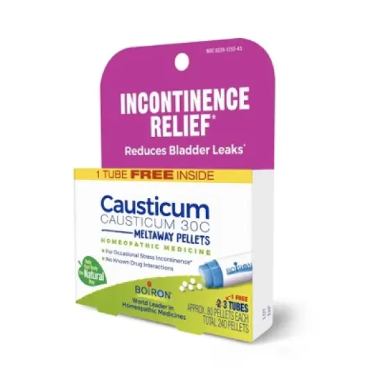 Boiron Causticum 30C 3 MDT Homeopathic Medicine For Incontinence Relief 3 Tubes Box image {3}