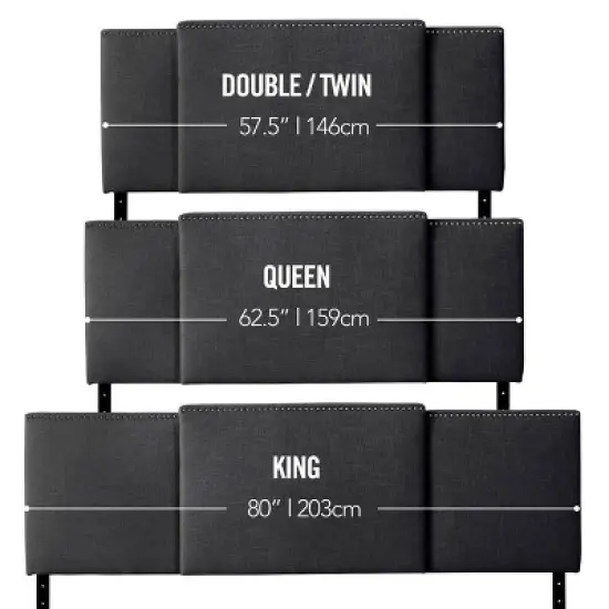 Fairfield 3 - In - 1 Expandable Fabric Padded Headboard - CorLiving image {7}