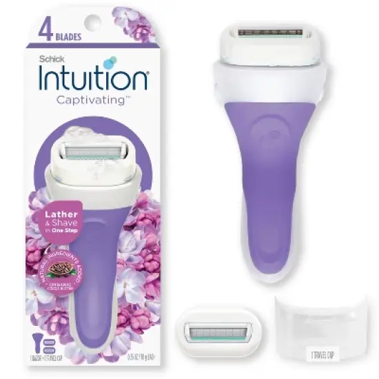 Schick Intuition Women&rsquo;s 4 Blades Reusable Captivating Razor Kit - 3ct image {2}