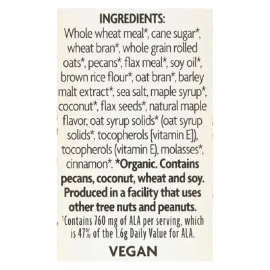 Nature's Path Organic Flax Plus Maple Pecan Crunch Cereal - Case of 12/11.5 oz image {6}