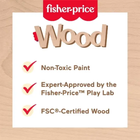 Fisher-Price Wooden Work From Home Set Pretend Office Playset with Wood Laptop for Kids 9pc image {2}