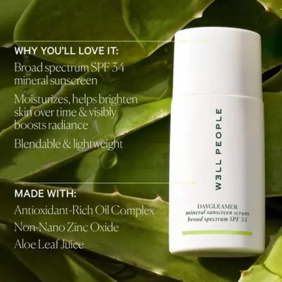 Well People Daygleamer Mineral Sunscreen Serum - SPF 34 - 1.7 fl oz image {3}