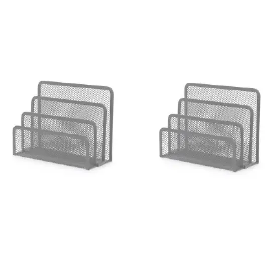 YBM Home 3-Slot Mesh Desk Mail Organizer for Office, Pack of 2 image {5}