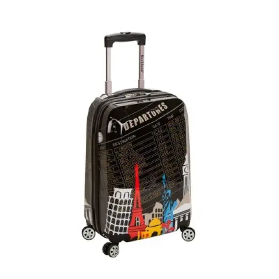 Rockland Vegas Polycarbonate Hardside Carry On Spinner Suitcase Departure - Black image {2}