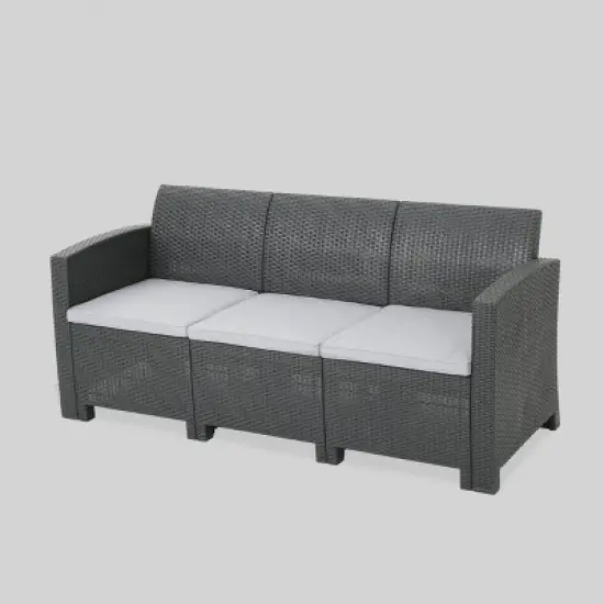 St. Paul Wicker Outdoor Patio Sofa - Christopher Knight Home
 image {5}