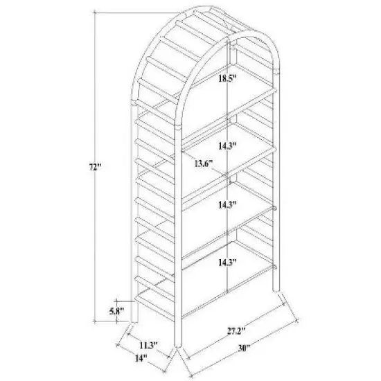 72" Holladay Curved Wooden Bookcase - Threshold&trade; designed with Studio McGee image {10}