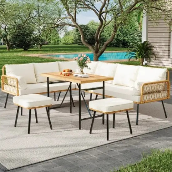 Wicker Patio Bistro Sets Outdoor Conversation Sets with Side Table and Rattan Chairs, Patio Furniture Set for Apartment, Backyard, Porch image {11}
