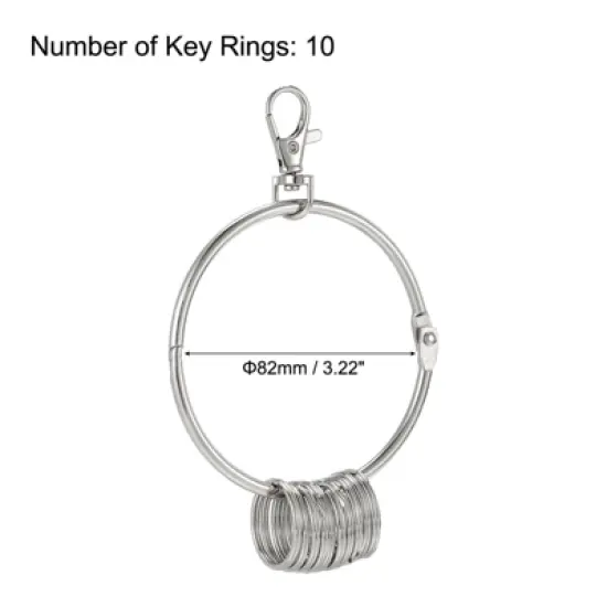 Unique Bargains Key Organizer Keychain Key Management Holder Keys Ring for Office image {1}