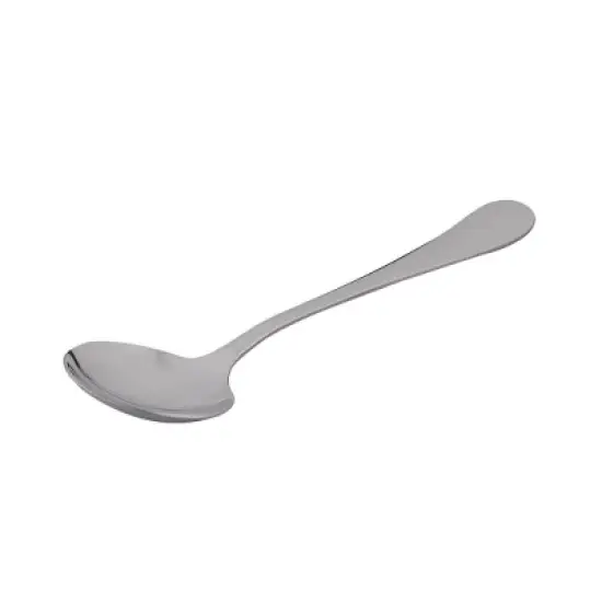 Unique Bargains Round Shape Kitchen Tableware Food Spoon Silver Tone 5 Pcs 7.3" Long image {2}