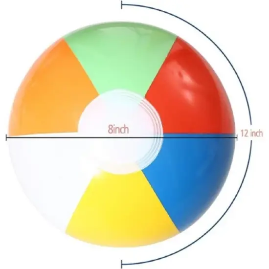 Garvee Inflatable Beach Balls for Kids Pool Toys, Rainbow Color Summer Water Toy Indoor Outdoor Fun Play Game Activities image {3}