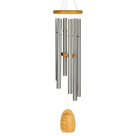 Woodstock Wind Chimes Signature Collection, Chimes of Lun, 36'' Silver Wind Chime LWS image {2}