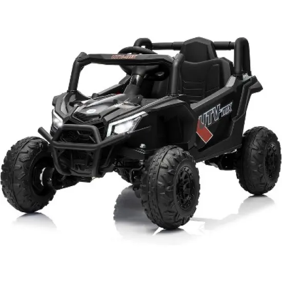 12V Kids Ride On Car, UTV Truck with Remote Control,4WD/2WD Switchable, Electric Vehicle with 4 Spring Suspension ,EVA Tires, Safety Belt, for 3+ image {7}