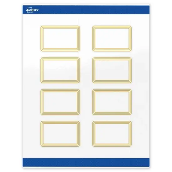 Avery 2" x 3" Labels, Gold Multi-Lined Border, 80 ct image {8}