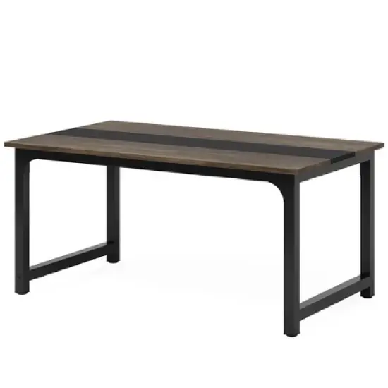 Resenkos Computer Desk, Gaming Desk,Simple Conference Table, Rectangular Meeting Table Computer Desk,Gray image {5}