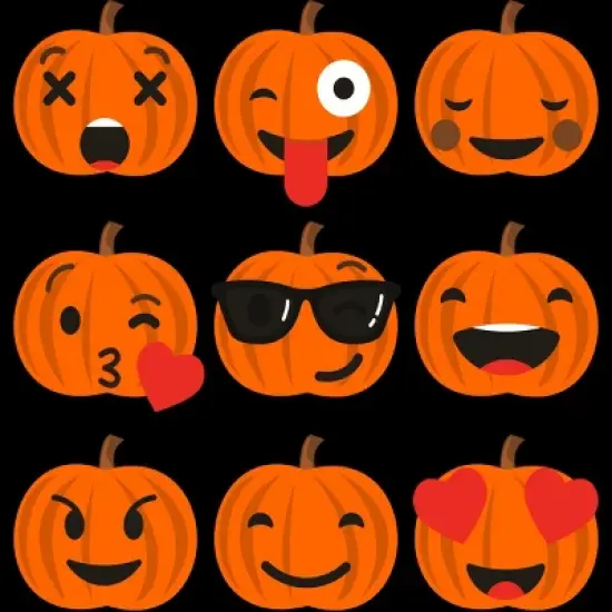 Men's Design By Humans Halloween Pumpkins Emoji By honeytree Tank Top image {1}