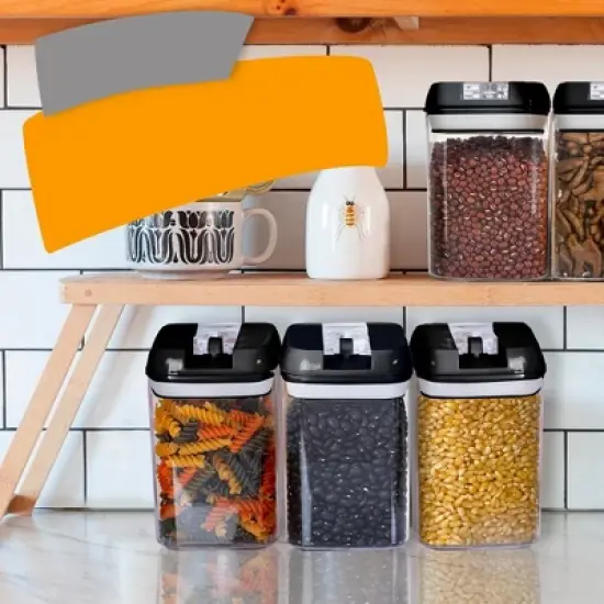 Cheer Collection Set of 8 28oz Airtight Food Storage Containers image {6}