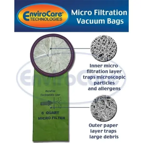ProTeam 6 QT Backpacks Micro Filtration Vacuum Cleaner Dust Bags 10 Bags image {1}
