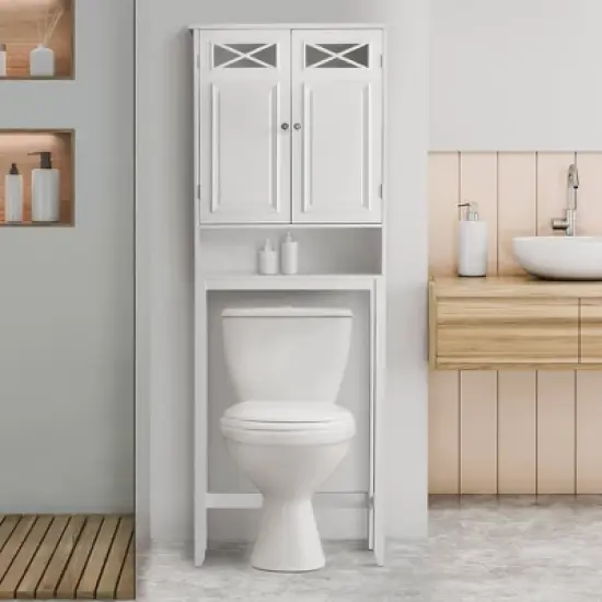 Dawson Over the Toilet Storage Etagere White - Elegant Home Fashions image {2}