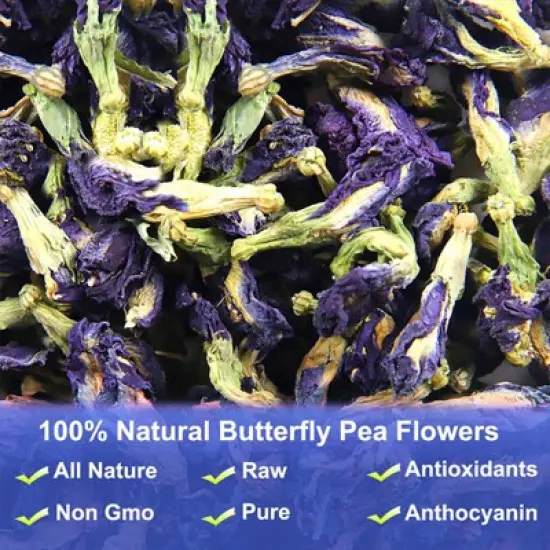 B Beworth Nature Organic Butterfly Pea Flower Tea, 50g image {3}