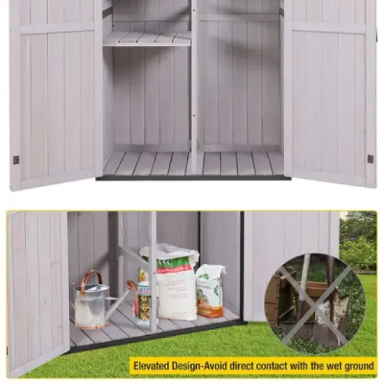 Aivituvin Outdoor Storage Shed Cabinet| Metal Frame for Stability-AIR7004/7004-B/7005 image {12}