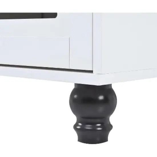 Acekool Hall Tree with Storage, Entryway Bench, Coat Rack, Shoe Cabinet & 4 Hooks, Cushioned Mudroom Organizer, 47.2"W White image {5}