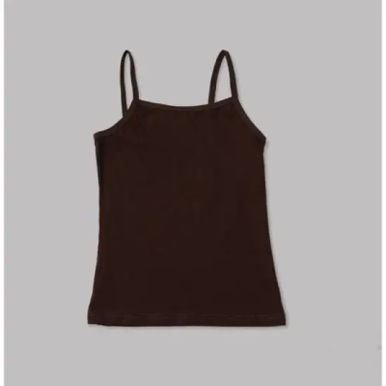 Nubies Essentials Girls' 3pk Cami - Dark Brown image {3}