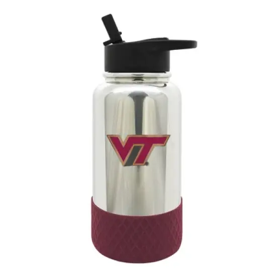 NCAA Virginia Tech Hokies 32oz Chrome Thirst Hydration Water Bottle image {1}