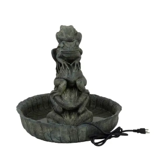 19" x 20" Rustic Resin Fountain Green - Olivia & May image {2}