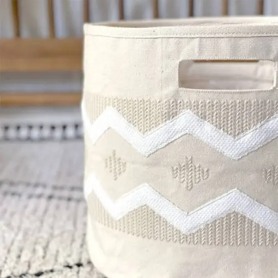 Crane Baby Cotton Canvas Storage Bin - Kendi Diamond image {1}