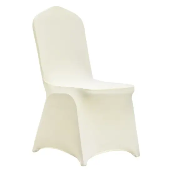 VEVOR Stretch Spandex Folding Chair Covers, Universal Fitted Chair Cover, Removable Washable Protective Slipcovers,for Wedding,  (50PCS Ivory White) image {8}