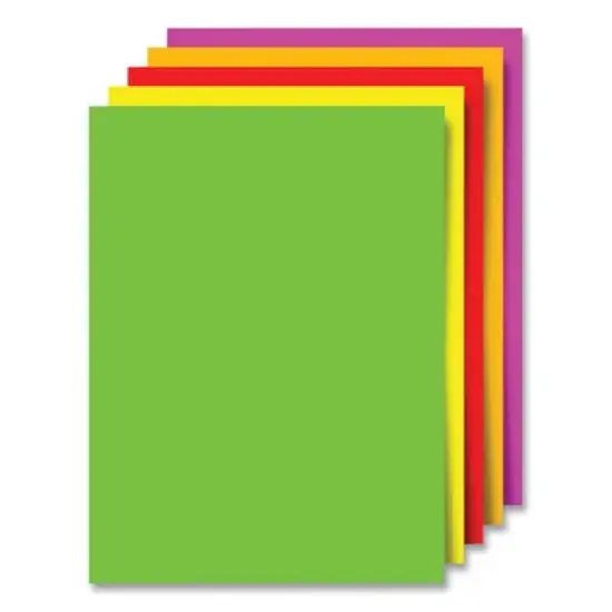 Royal Brites Premium Coated Poster Board, 11 x 14, Assorted Neon Colors, 5/Pack image {4}