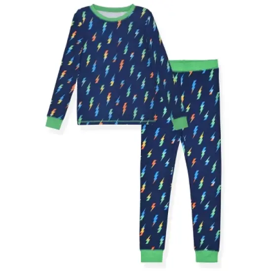 Sleep On It Boys Super Soft 2-Piece Snug Fit Pajama Set - Bolts image {5}